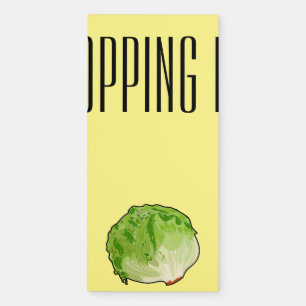 Lettuce cartoon illustration  magnetic notepad