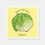 Lettuce cartoon illustration  napkins