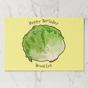 Lettuce cartoon illustration paper pad