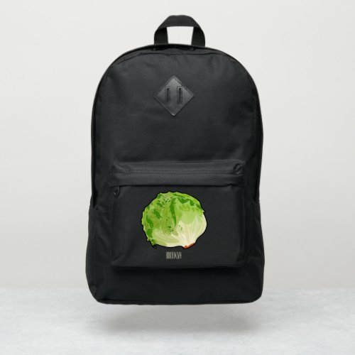 Lettuce cartoon illustration port authority backpack