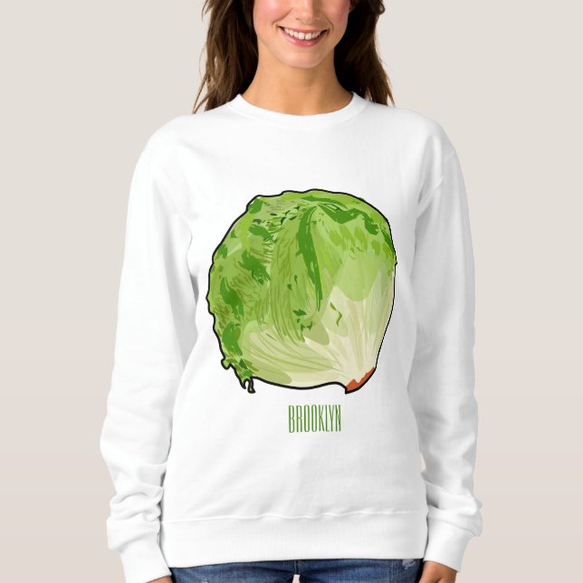 Lettuce cartoon illustration  sweatshirt (Front)