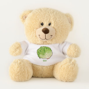 Lettuce cartoon illustration teddy bear