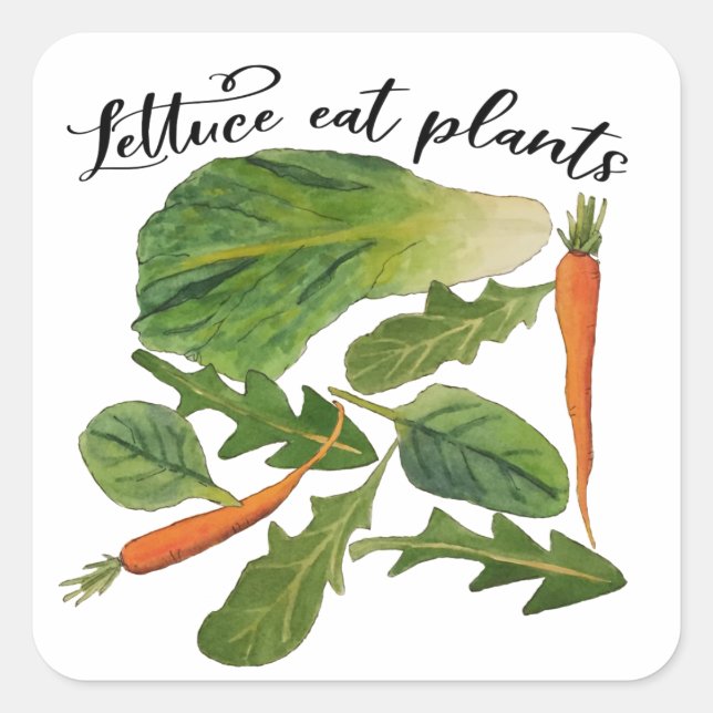 Lettuce Eat Plants Stickers (Front)