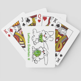 Lettuce Entertain U Cartoon Bunny Rabbits Poker Cards