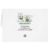 Lettuce Entertain U Cartoon Rabbits Cards (Back Horizontal)