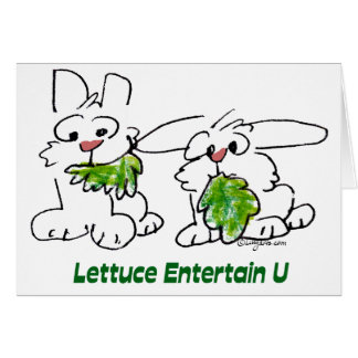 Lettuce Entertain U Cartoon Rabbits Cards