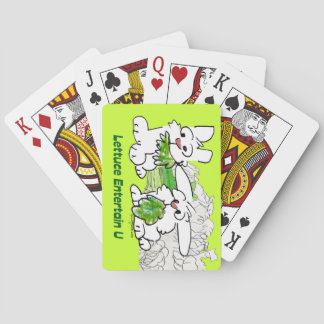 Lettuce Entertain U Cartoon Rabbits Poker Cards