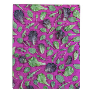 Lettuce Greens on Purple Jigsaw Puzzle