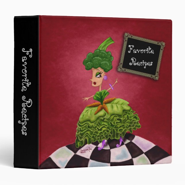 Lettuce Lady Personalized Recipe 3 Ring Binder (Front/Spine)