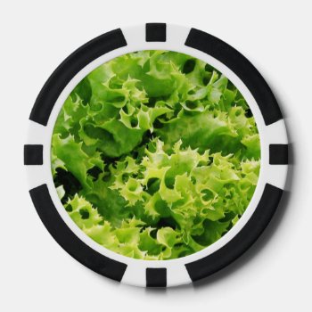 Lettuce Leaves Poker Chips by jm_vectorgraphics at Zazzle