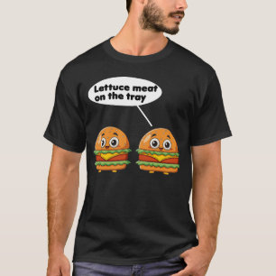 lettuce meat on the tray funny food T-Shirt