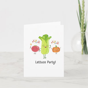 Lettuce Party Puns Birthday Card