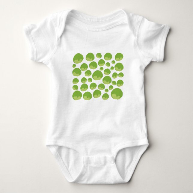 Lettuce Pattern Baby Bodysuit (Front)