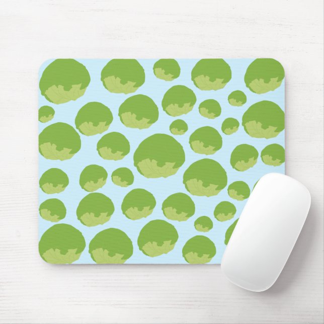 Lettuce Pattern Mouse Pad (With Mouse)