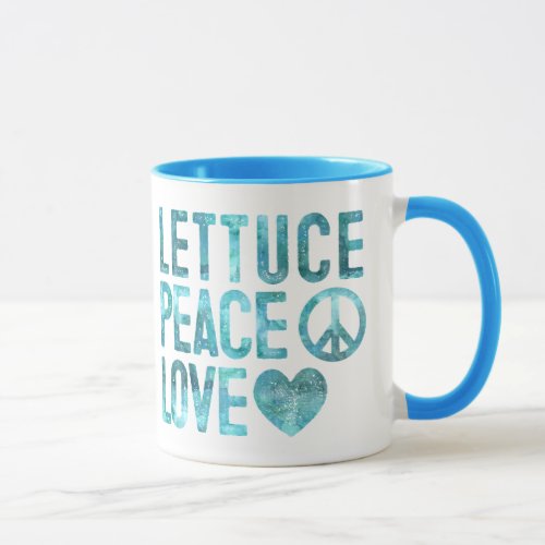 Lettuce Peace Love Vegan Mug
