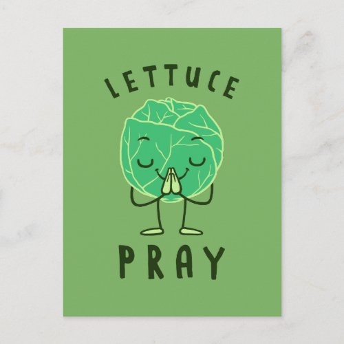Lettuce Pray Postcard