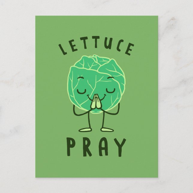 Lettuce Pray Postcard (Front)