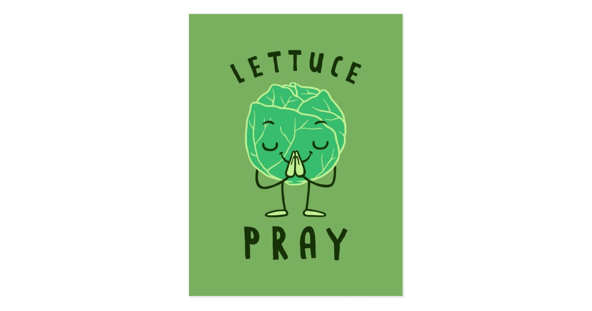 Lettuce Pray Postcard