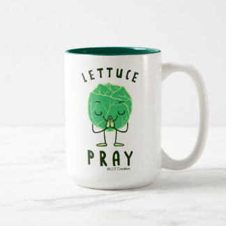 Lettuce Pray Two-Tone Coffee Mug