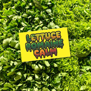 Lettuce Romaine Calm Drippy Text Art Rectangular Sticker