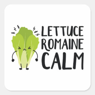Lettuce Romaine Calm Square Sticker