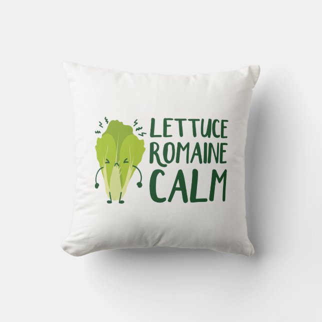 Lettuce Romaine Calm Throw Pillow (Front)