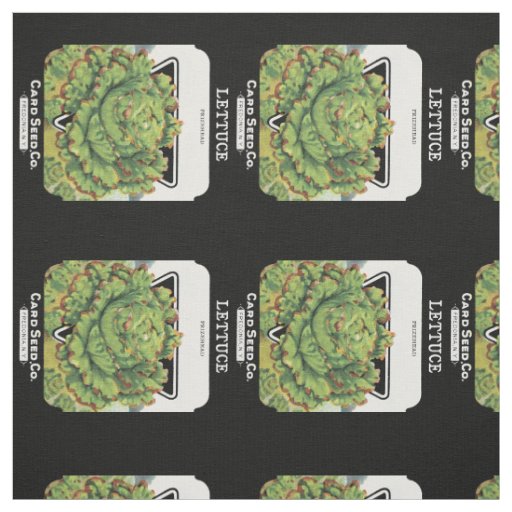 Lettuce Seed Packet Label Fabric
