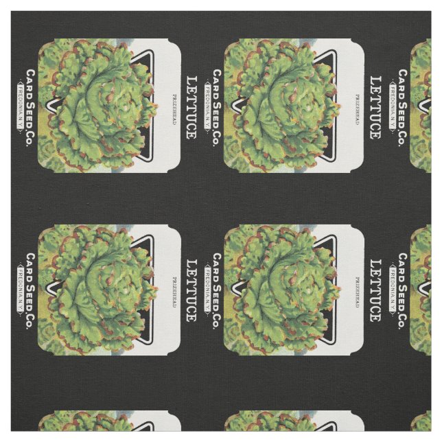 Lettuce Seed Packet Label Fabric (Swatch)