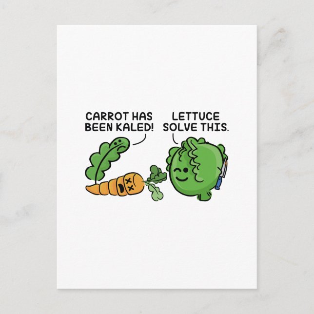Lettuce Solve This Postcard (Front)