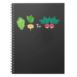 Lettuce turnip beet Turn Up Beat Vegan Pun Notebook