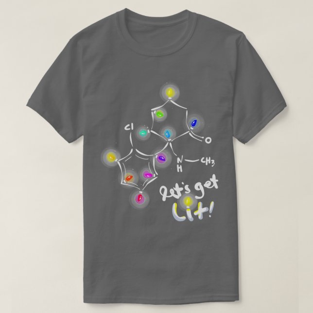 Letx27s Get Lit Ketamine Christmas T-Shirt (Design Front)