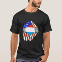 Letzebuerg USA America Luxembourg Flag Chest Luxem