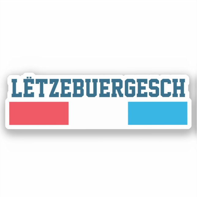 Lëtzebuergesch Sticker (Front)