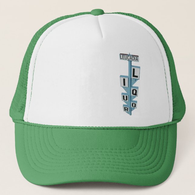 LEUCADIA LIQUOR SIGN TRUCKER HAT (Front)
