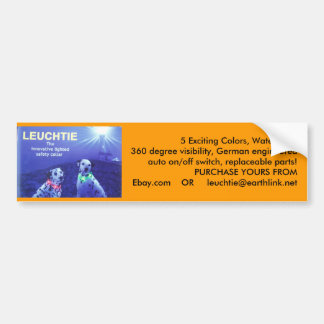 LEUCHTIE Lighted Safety Dog Collar Bumper Sticker