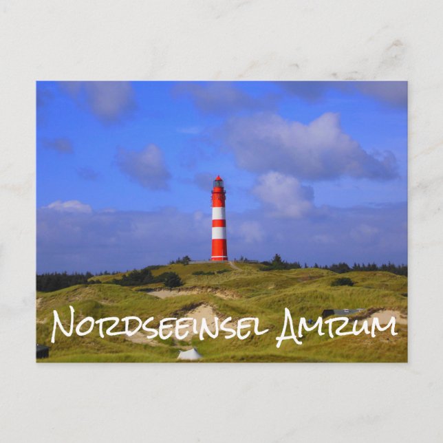Leuchtturm, Nordseeinsel Amrum Postcard (Front)