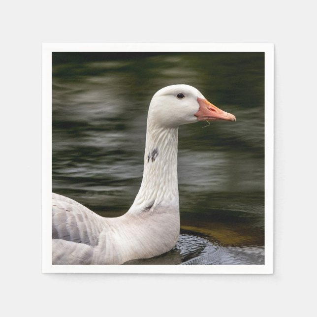 Leucistic Canadian Goose Paper Napkins (Front)