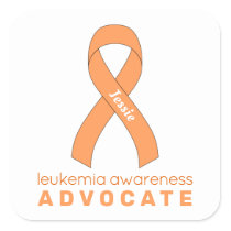 Leukemia Advocate White Square Sticker