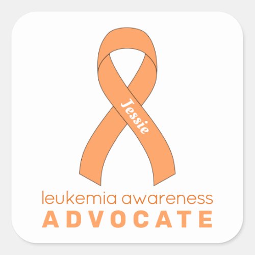 Leukemia Advocate White Square Sticker