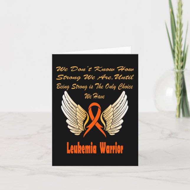 Leukemia Awareness 2 Card (Front)