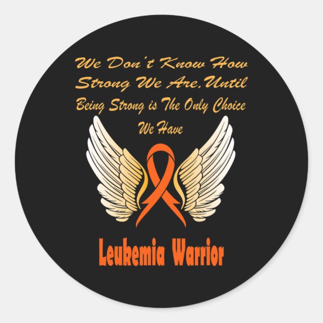 Leukemia Awareness 2 Classic Round Sticker (Front)