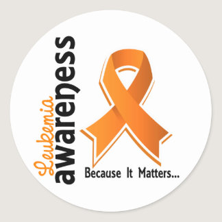Leukemia Awareness 5 Classic Round Sticker
