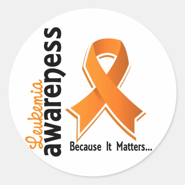 Leukemia Awareness 5 Classic Round Sticker (Front)