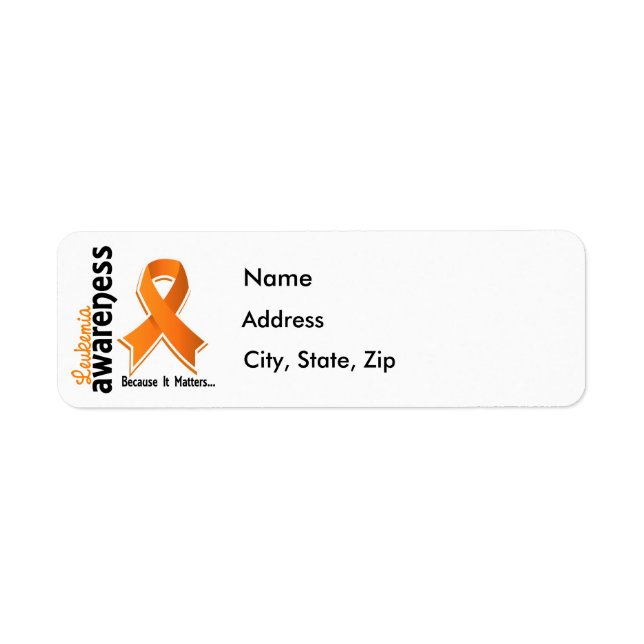 Leukemia Awareness 5 Label (Front)