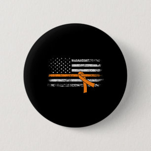 Leukemia Awareness American Flag Button