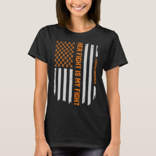 Leukemia Awareness American Flag Tee Gift