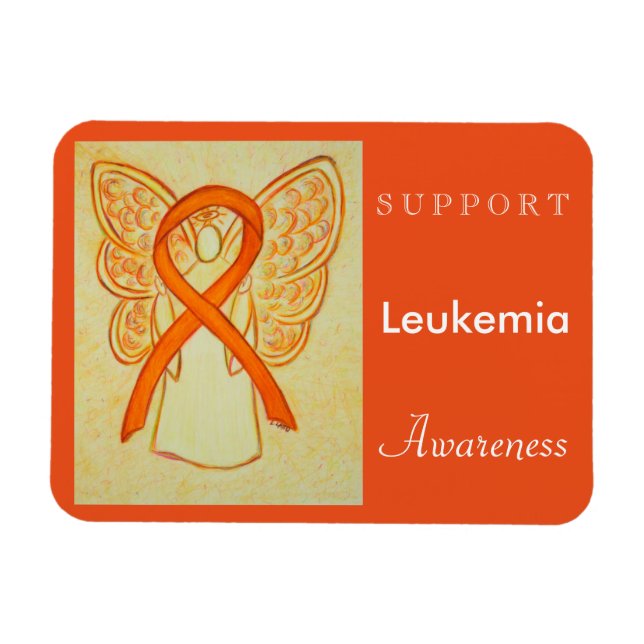 Leukemia Awareness Angel Custom Magnet (Horizontal)