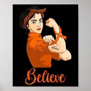 Leukemia Awareness Believe  Poster