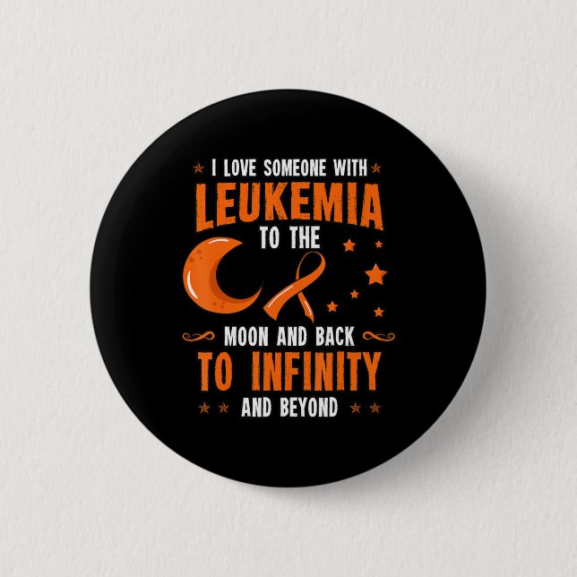 Leukemia Awareness  Blood Cancer Bone Marrow Gift  Button (Front)