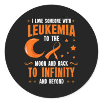 Leukemia Awareness  Blood Cancer Bone Marrow Gift  Classic Round Sticker